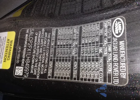 2020 Land Rover Discovery Sport Se из США, поврежденный, VIN SALCP2FX1LH849979